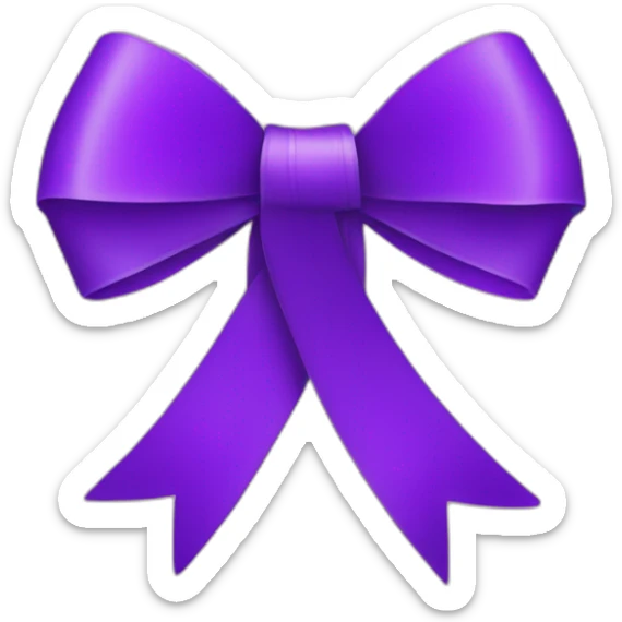 Purple ribbon sticker