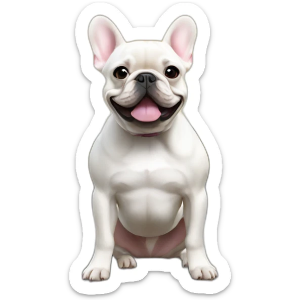 lovely french bulldog in the city sticker