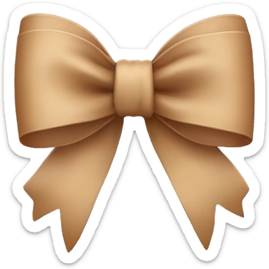 Light brown bow sticker