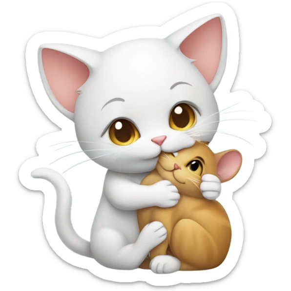 Cat loved mouse  sticker