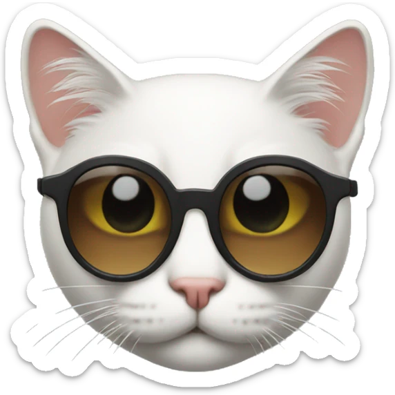 Cat with sunglasses sticker