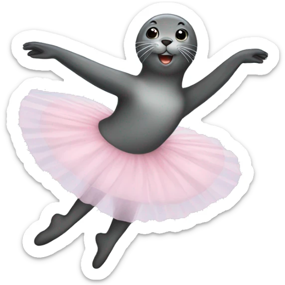 ballerina seal sticker