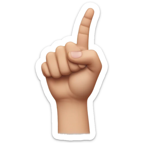 2 hands closed but thumb and pinky finger are open, the 2 pinky fingers are joined and the thumbs are pointed upwards to create a W shape sticker