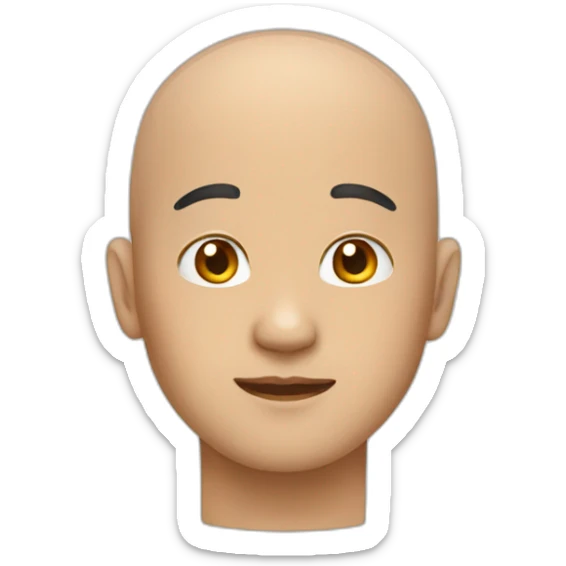 asian-bald sticker