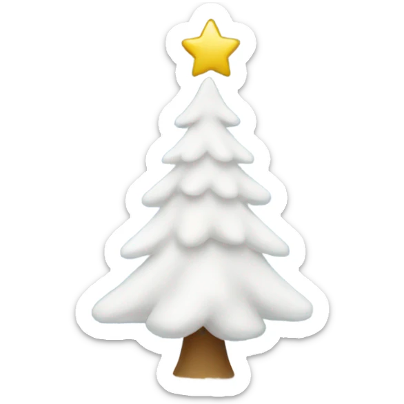 White Christmas tree sticker