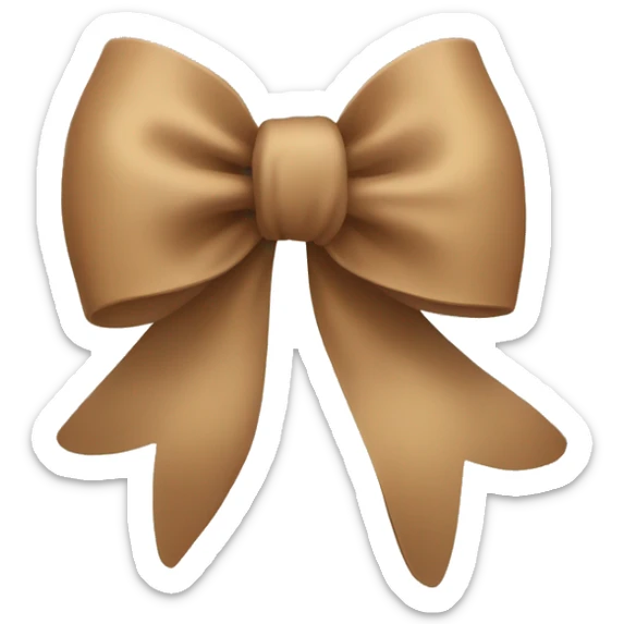 Light Brown bow  sticker