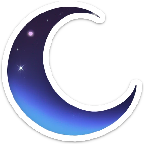 crescent sticker