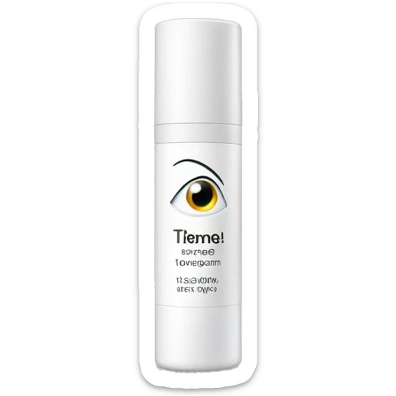 eye cream bottle with label sticker