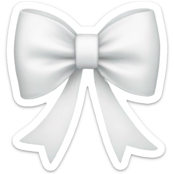 White bow sticker
