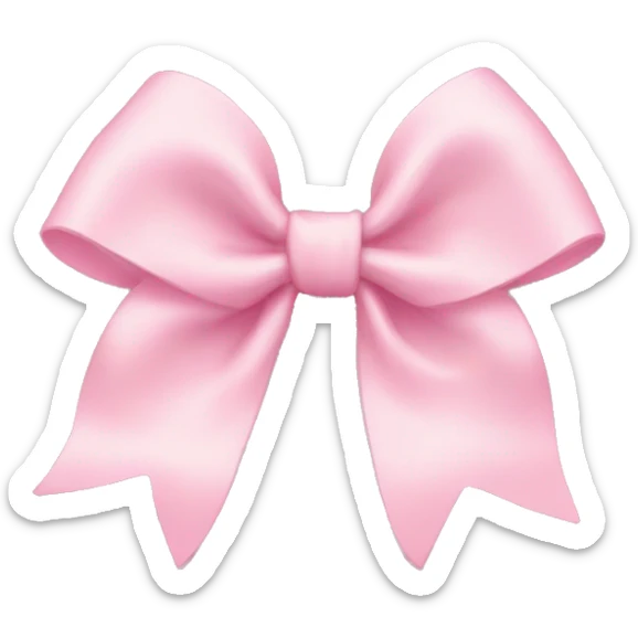 Baby pink bow sticker