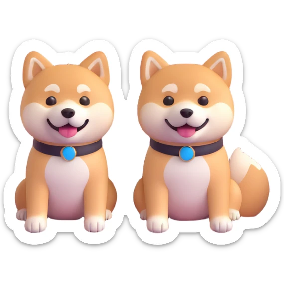 Shiba Inu sitting in a movie theater sticker