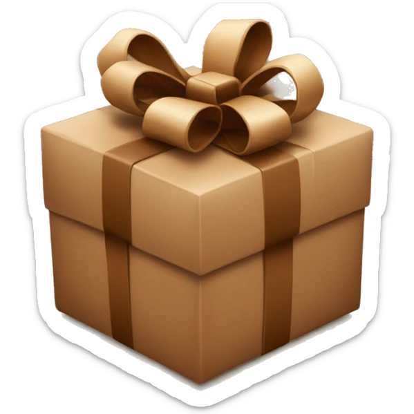 Brown gift sticker