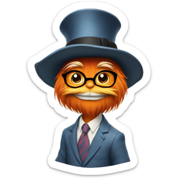 Preppy Lorax  sticker