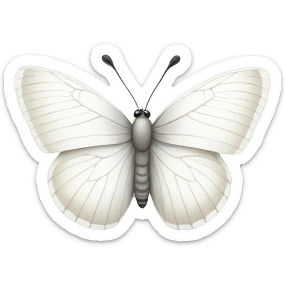 White butterfly sticker