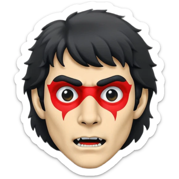 GENERAME  ENTRE 3 Y 5  ICONOS TIPO EMOJI SILUETEADOS SIN FONDO   ESTILO RETRO OCHENTERO CON LA TEMATICA DE LA PELICULA An American Werewolf in London (Un hombre lobo americano en Londres) sticker