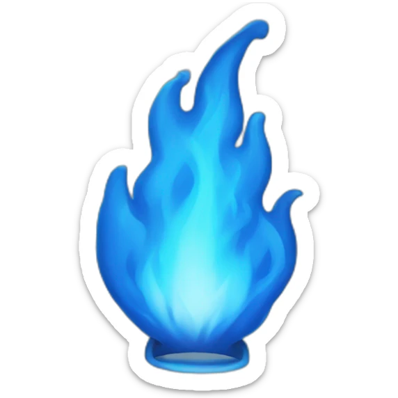 blue fire sticker