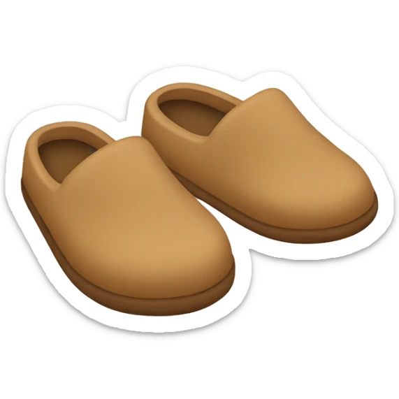 tan slippers sticker