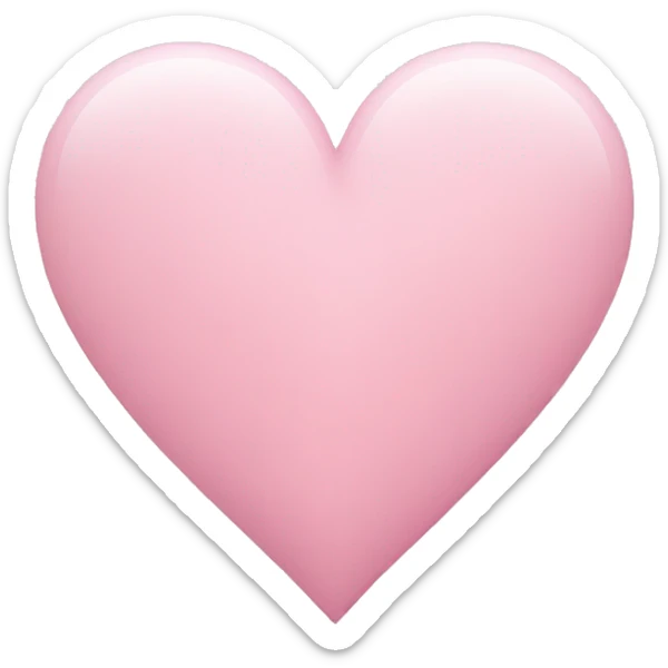 Light pink heart  sticker