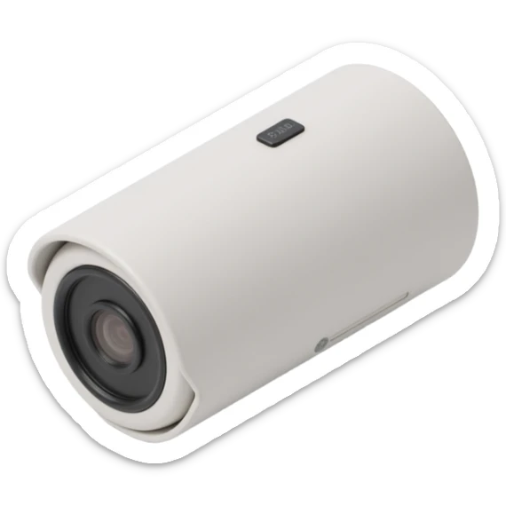 a realistic camera, skeuomorphism icon style sticker