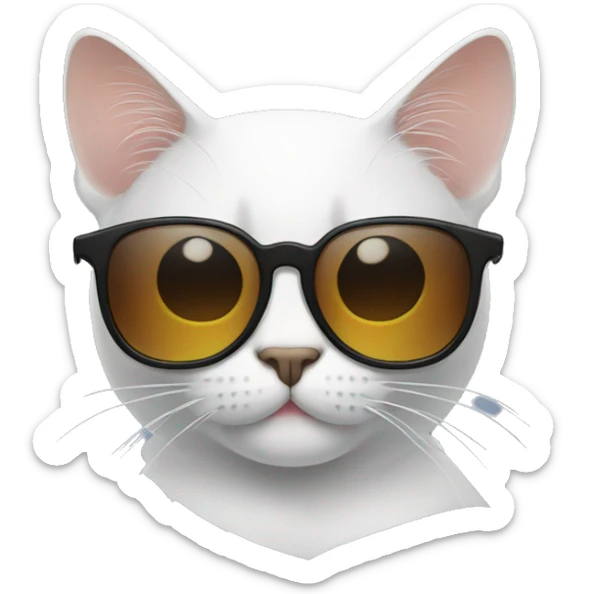 Cat with sunglasses sticker