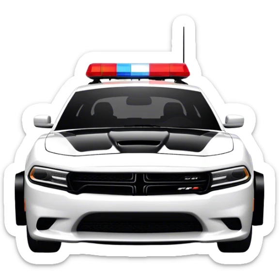 Police Car - Dodge Charger Pursuit (Model Year: 2022) (Iconic colour: Black and white) sticker