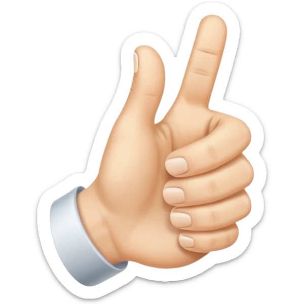 kciuk w górę z wystawionym dodatkowo palcem wskazującym  sticker