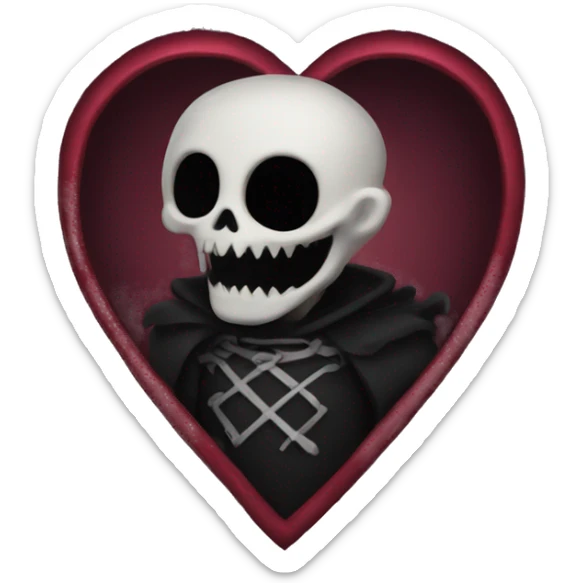 gothic heart sticker