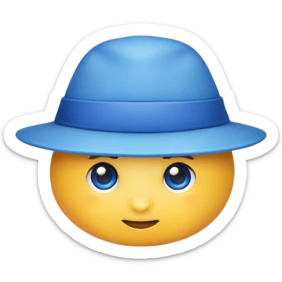 blue hat sticker