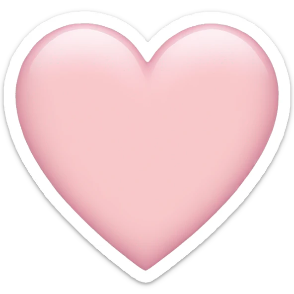 light pink heart sticker