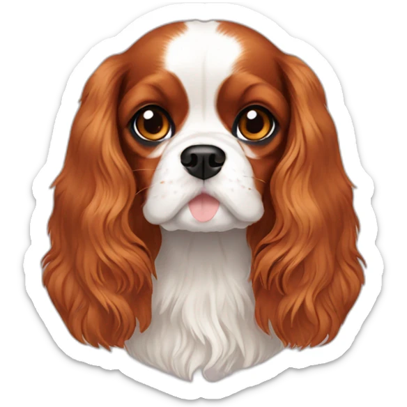 cavalier king charles spaniel freckled face sticker