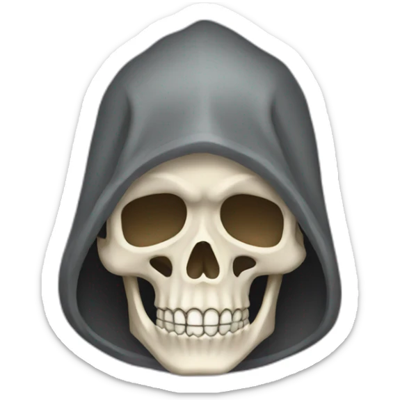 Skeleton hood sticker