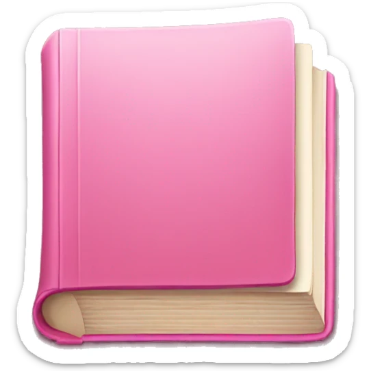 Pink book sticker