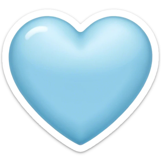 Light blue heart sticker