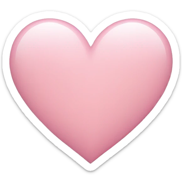 Light pink heart sticker