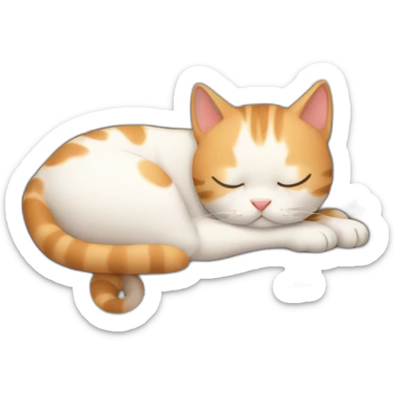 sleeping cat sticker