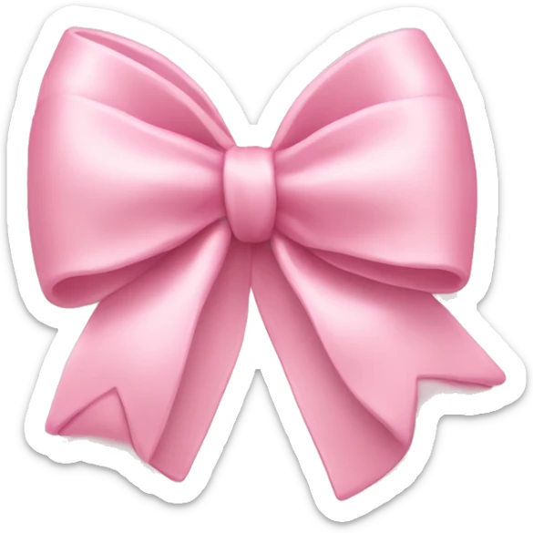 light pink bow on light pink bow sticker