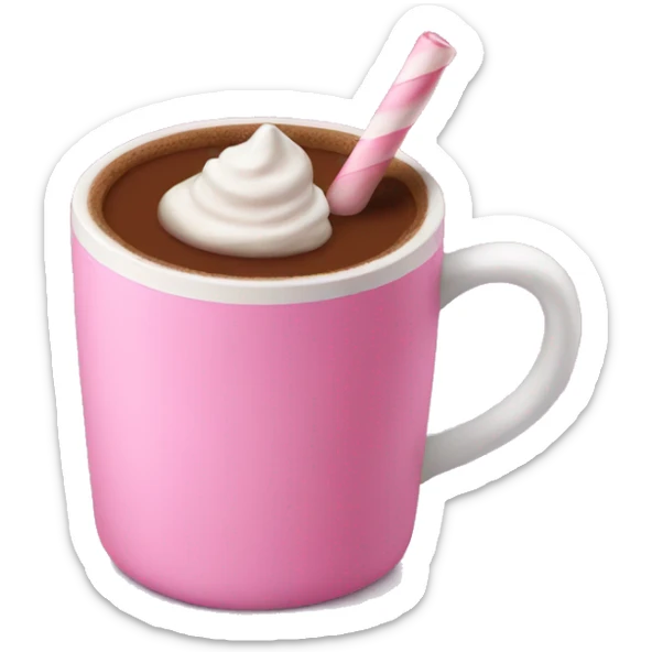 Pink hot chocolate  sticker