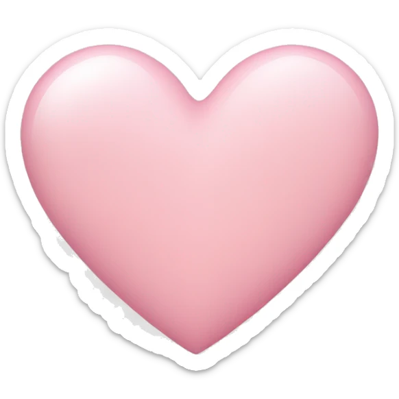 Light pink heart sticker