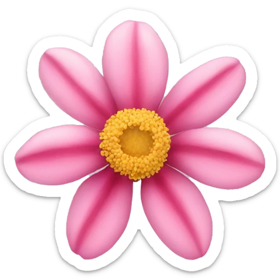Pink flower sticker