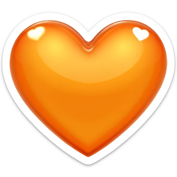 Gold heart symbol on black background. Looks like a jewelry piece. Colors: gold, black, some orange. Glossy shine, simple style. sticker