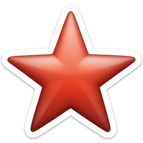Red star sticker