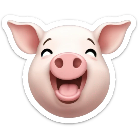 cerdito feliz con una frace agradeciendo y coon marca de agua en la parte inferior diciendo granja el compadre sticker