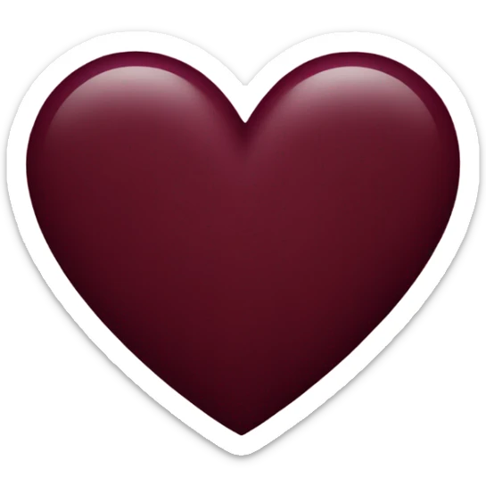Burgundy heart sticker