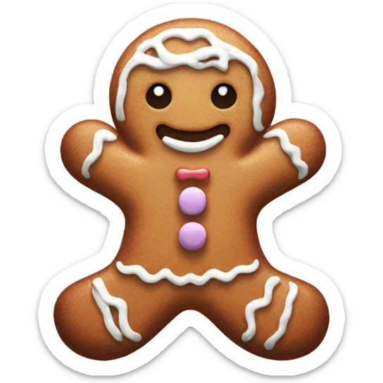 Pastel gingerbread man sticker