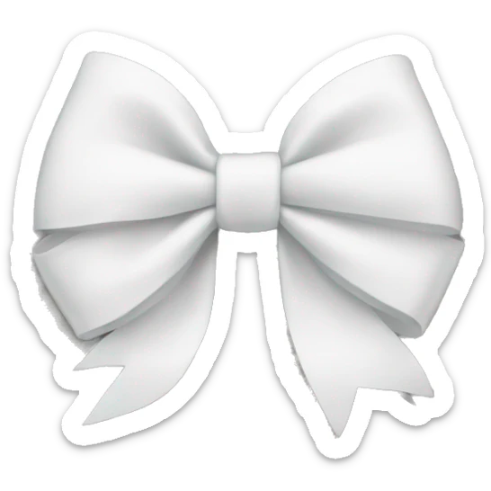 White bow sticker
