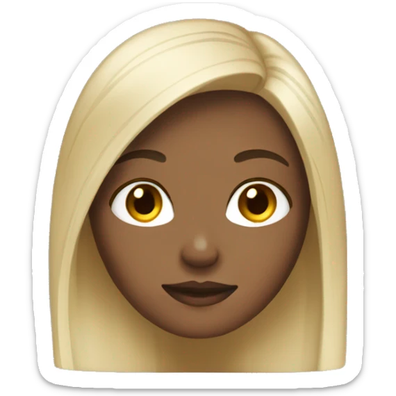 Girl with dark hair and blonde highlights  sticker