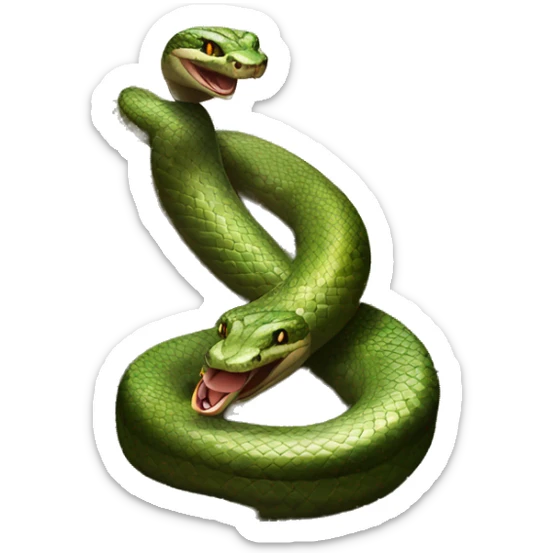 Anaconda snake on top of a pile of boxes like dragon on its treasure sticker