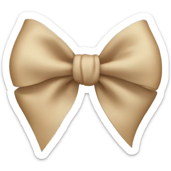Beige bow sticker