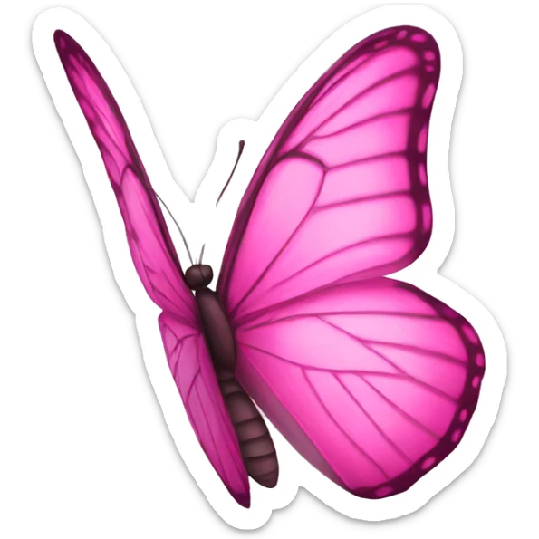 Pink butterfly sticker
