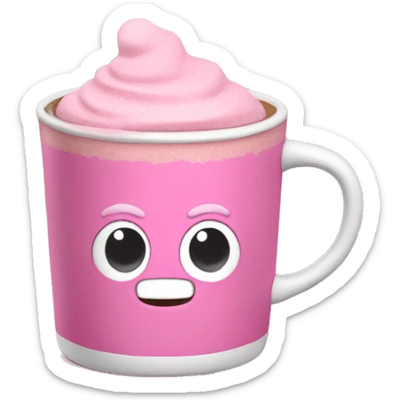 pink hot chocolate  sticker